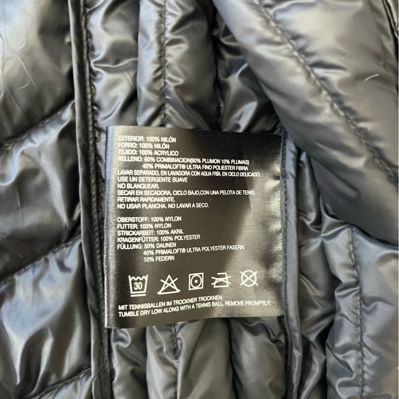 Bernardo Black Quilted Bomber Jacket Women’s L Primaloft Water Resistant - Picture 15 of 17